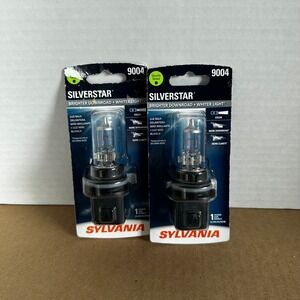 Sylvania 9004 SilverStar Headlight Bulbs Pair New White Light High Performance